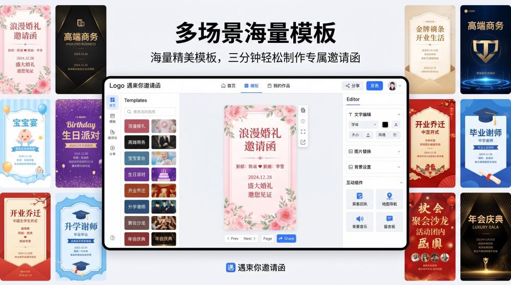 婚礼邀请函不用找人做！一键嵌入婚纱照、恋爱视频，小白也能搞定